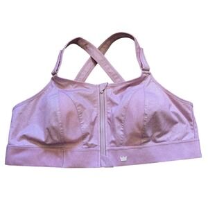 SHEFIT Lavender Sports Bra with Front Zipper